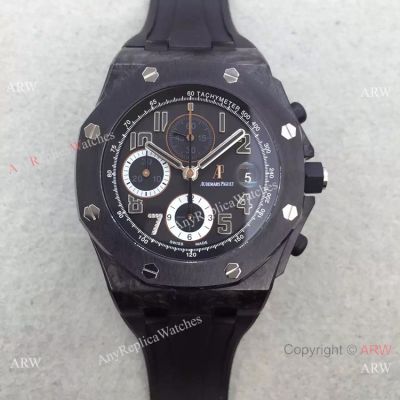 JF Factory Swiss 3126 Audemars Piguet All Black End of Days Rubber Replica Watch